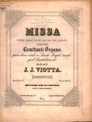 Missa virilibus quatuor vocibus, tum unis tum conjunctis canenda comitante organo, quam choro voc...