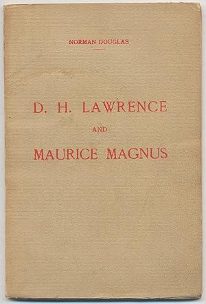 Seller image for D.H. Lawrence and Maurice Magnus: A Plea For Better Manners for sale by Between the Covers-Rare Books, Inc. ABAA