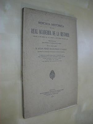 Bild des Verkufers fr MEMORIA HISTRICA DE LA REAL ACADEMIA DE LA HISTORIA DESDE 16 DE ABRIL DE 1917 HASTA 15 DEL MISMO MES DE 1918 zum Verkauf von LIBRERIA TORMOS