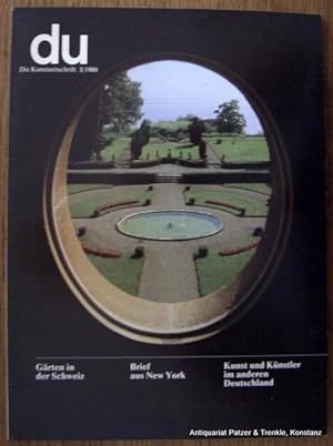 Themenheft (Nr. 469) der Zeitschrift DU. Zürich, Conzett + Huber, März 1980. 4to. Mit zahlreichen...