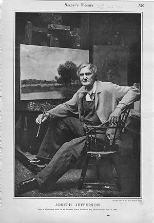 Image du vendeur pour PRINT: "Joseph Jefferson".photo from Harper's Weekly, July 27, 1901 mis en vente par Dorley House Books, Inc.