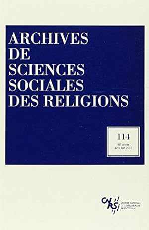 Bild des Verkufers fr Archives de sciences sociales des religions 114 - Notes crit zum Verkauf von JLG_livres anciens et modernes
