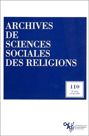 Imagen del vendedor de Archives de sciences sociales des religions, volume N 110 a la venta por JLG_livres anciens et modernes