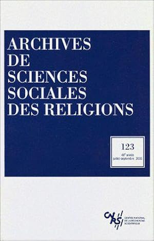 Bild des Verkufers fr Archives des sciences sociales des religions 2003, numro 123 zum Verkauf von JLG_livres anciens et modernes