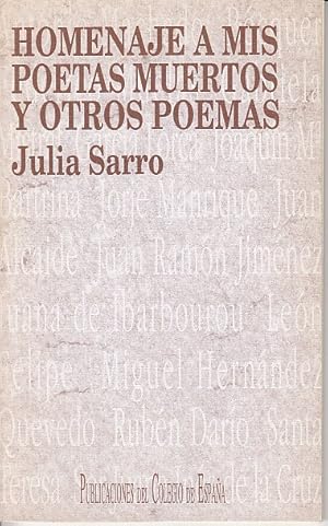 Bild des Verkufers fr HOMENAJE A MIS POETAS MUERTOS Y OTROS POEMAS zum Verkauf von Librera Vobiscum