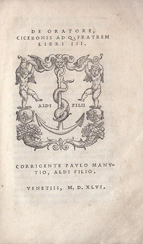 Rhetoricorum ad C. Herenium Libri III. Incerto Auctore Ciceronis. Corrigente Paulo manutio, Aldi ...