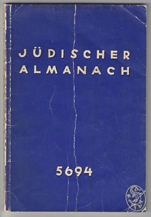 Immagine del venditore per Jdischer Almanach auf das Jahr 5694. venduto da Antiquariat Burgverlag