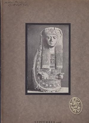 Versteigerung einer Sammlung von ägyptischen und griechisch-römischen Altertümern sowie von Gemme...