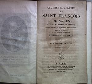 Bild des Verkufers fr Vie de Saint Franois de Sales: TOME I. Oeuvres completes des S. Francois de Sales; zum Verkauf von books4less (Versandantiquariat Petra Gros GmbH & Co. KG)