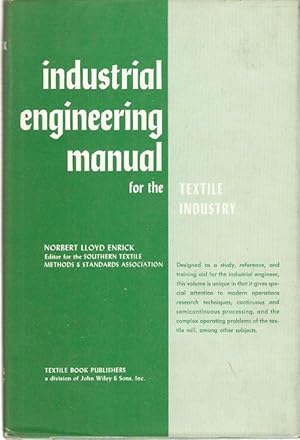 Seller image for Industrial Engineering Manual for the Textile Industry. for sale by City Basement Books