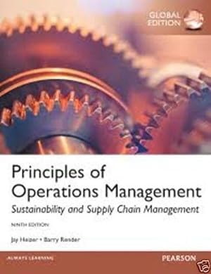 Bild des Verkufers fr INTERNATIONAL EDITION---Principles of Operations Management, 9th edition zum Verkauf von READINGON LLC