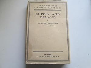 Imagen del vendedor de Supply and demand a la venta por Goldstone Rare Books