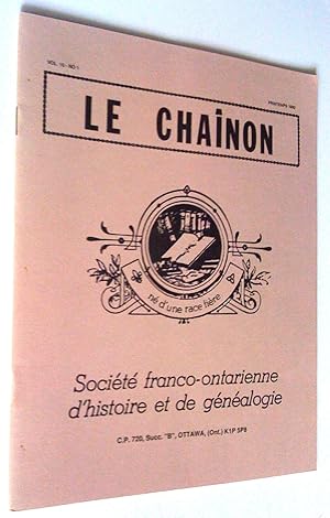 Le Chaînon, vol. 10, no 1, printemps 1992