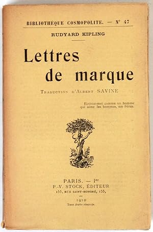 Lettres de marque. Traduction d'Albert Savine.