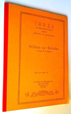 Index alphabétique des époux et épouses, St-Denis-sur-Richelieu (comté de Verchères)