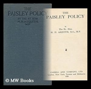 Seller image for The Paisley Policy / by H. H. Asquith for sale by MW Books