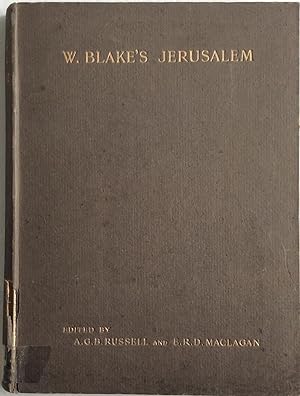 Image du vendeur pour THE PROPHETIC BOOKS OF WILLIAM BLAKE JERUSALEM mis en vente par Chris Barmby MBE. C & A. J. Barmby