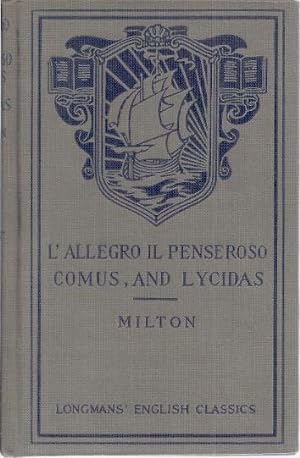 Imagen del vendedor de JOHN MILTON'S L'ALLEGRO, IL PENSEROSO, COMUS, AND LYCIDAS a la venta por Columbia Books, ABAA/ILAB, MWABA