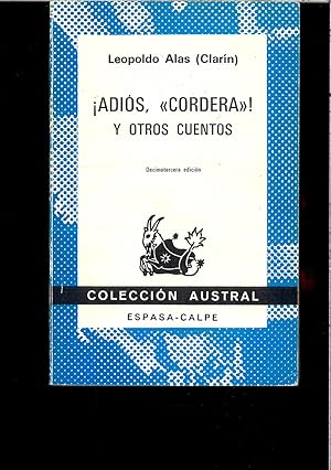 Bild des Verkufers fr ADIOS CORDERA Y OTROS CUENTOS zum Verkauf von Papel y Letras