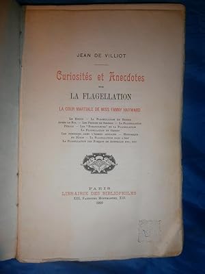 Seller image for CURIOSITS ET ANECDOTES sur la FLAGELLATION - LA COUR MARTIALE de Miss HAYWARD for sale by LA FRANCE GALANTE
