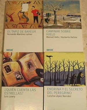 Immagine del venditore per Quin cuenta las estrellas? de Lois Lowry + Caminar sobre hielo, de M. Valls y N. Delisio + El tapiz de Bayeux, de Fernando Martnez Lainez + Endrina y el secreto del peregrino, de Concha Lpez Narvez [ 4 libros] venduto da Libros Dickens