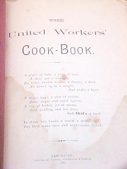 Imagen del vendedor de United Workers' Cook-Book a la venta por cookbookjj