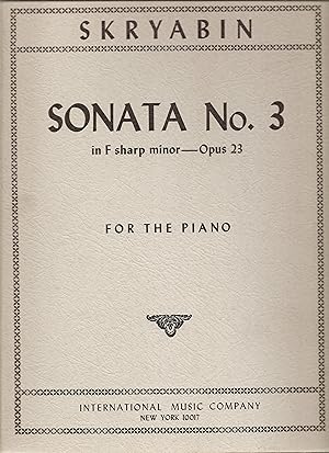 Bild des Verkufers fr Sonata No. 3 in F Sharp Minor Opus 23 zum Verkauf von Snow Crane Media