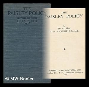 Seller image for The Paisley Policy / by H. H. Asquith for sale by MW Books Ltd.