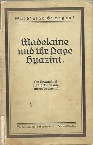 Seller image for Madeleine und ihr Page Hyazint (Ein Traumspiel in fnf Akten und einem Vorspruch) (Musik Albert Jung-Clement) for sale by ANTIQUARIAT H. EPPLER