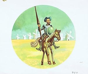 DON QUIJOTE DE LA MANCHA - Dibujo Original (acuarela)