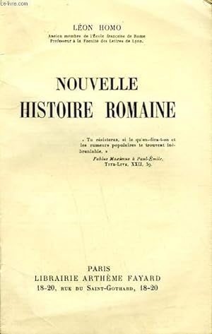 Bild des Verkufers fr NOUVELLE HISTOIRE ROMAINE. zum Verkauf von Le-Livre