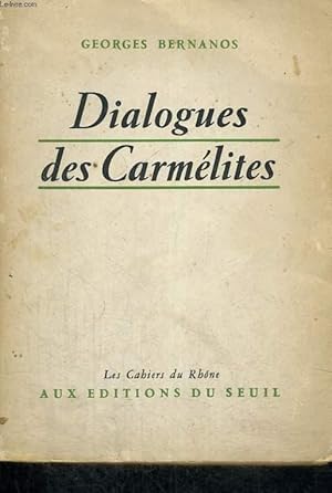 Bild des Verkufers fr Dialogues des Carmlites zum Verkauf von Le-Livre