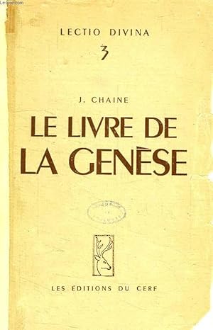 Bild des Verkufers fr LE LIVRE DE LA GENESE zum Verkauf von Le-Livre