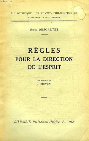 Image du vendeur pour REGLES POUR LA DIRECTION DE L'ESPRIT mis en vente par Le-Livre