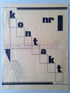 Seller image for KONTAKT NO. 1. Avant garde periodical. for sale by Le Grand Verre