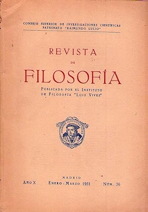 REVISTA DE FILOSOFIA - No. 36 - Año X, Enero - marzo 1951