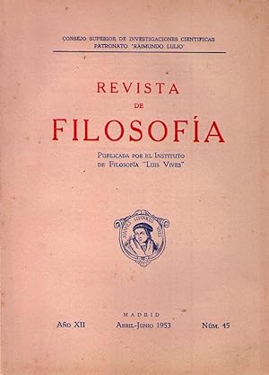 REVISTA DE FILOSOFIA - No. 45 - Año XII. Abril - junio 1953
