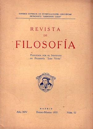 REVISTA DE FILOSOFIA - No. 52 - Año XIV. Enero - marzo 1955