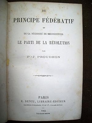 Immagine del venditore per Du principe fdratif et de la ncessit de reconstituer le parti de la Rvolution venduto da Libreria antiquaria Atlantis (ALAI-ILAB)