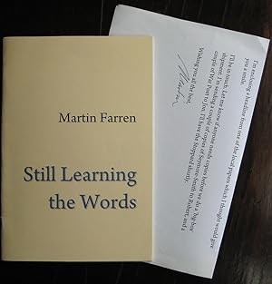 Immagine del venditore per Still Learning the Words: [a poem] venduto da James Fergusson Books & Manuscripts