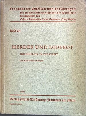 Imagen del vendedor de Herder und Diderot : Ihr Einblick in die Kunst; Frankfurter Quellen und Forschungen, Heft 28; a la venta por books4less (Versandantiquariat Petra Gros GmbH & Co. KG)