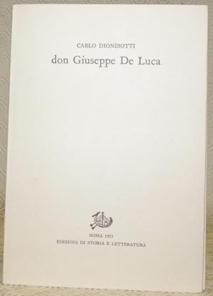 Bild des Verkufers fr Don Giuseppe De Luca. zum Verkauf von Bouquinerie du Varis