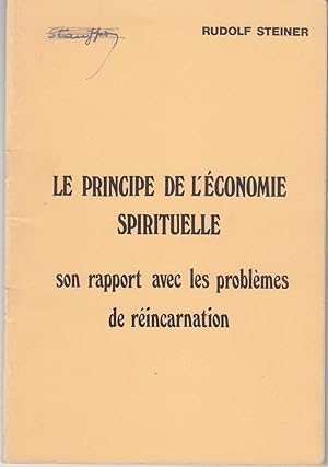 Le principe de l'économie spirituelle. Brochure des conférances