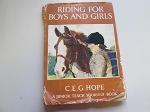 Imagen del vendedor de Riding for Boys and Girls a la venta por Goldstone Rare Books