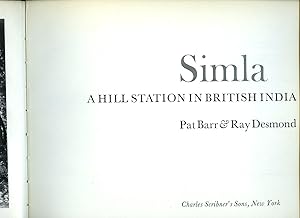 Seller image for Simla; A Hill Station in British India for sale by Little Stour Books PBFA Member