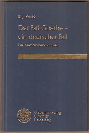 Bild des Verkufers fr Der Fall Goethe - ein deutscher Fall. Eine psychoanalytische Studie. Mit einem Vorwort von Lon Wurmser. zum Verkauf von Antiquariat Neue Kritik