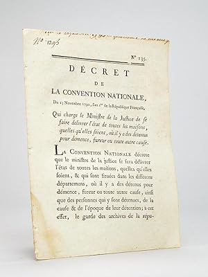 Décret de la Convention Nationale du 23 Novembre 1793, lan Ier de la République Française, Qui c...