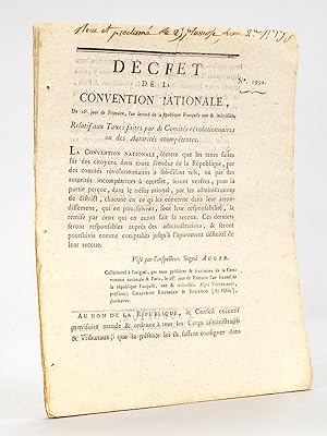 [ lot de 9 décrets de la Révolution Française sur les finances publiques ] Décrets de la Conventi...