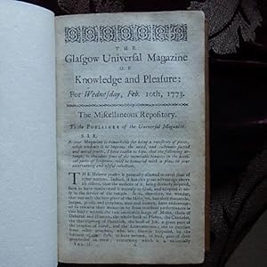The Glasgow Universal Magazine of Knowledge and Pleasure - a Bound Run 1773