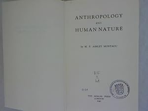 Bild des Verkufers fr Anthropology and Human Nature. zum Verkauf von Antiquariat Bookfarm